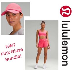 Bundle! NWT | Lululemon | Hotty Hot HR Short 4” + FAST & FREE HAT | 
Glaze Pink